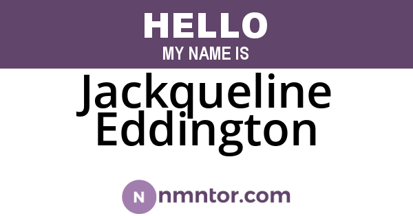 Jackqueline Eddington