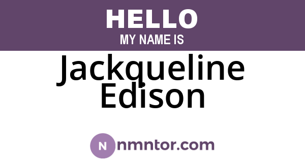 Jackqueline Edison