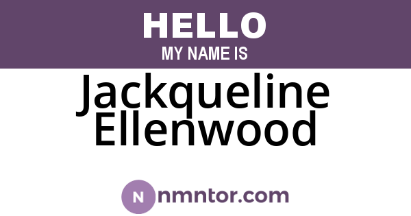 Jackqueline Ellenwood