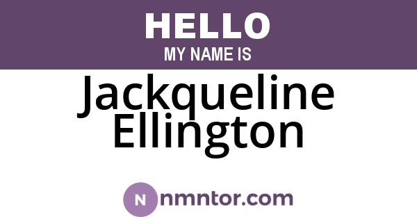 Jackqueline Ellington