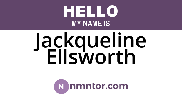 Jackqueline Ellsworth