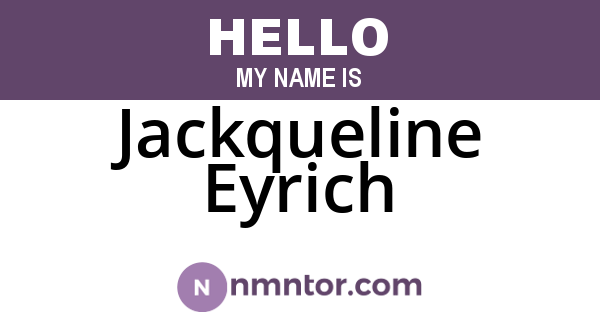 Jackqueline Eyrich