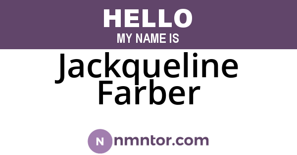 Jackqueline Farber
