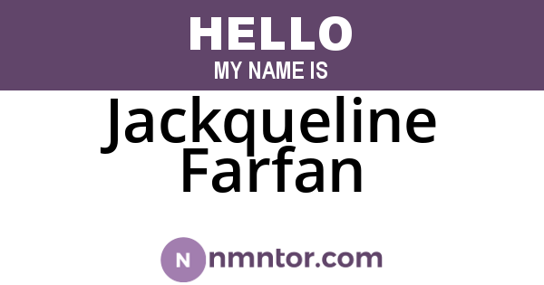 Jackqueline Farfan
