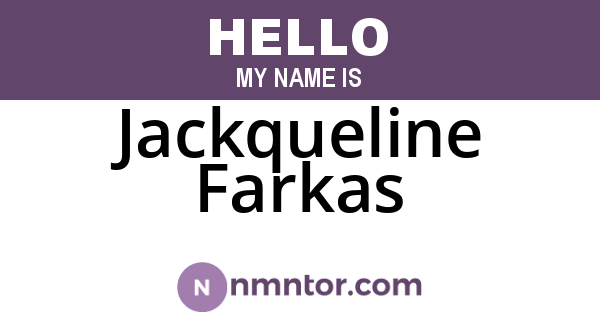 Jackqueline Farkas