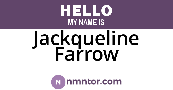 Jackqueline Farrow