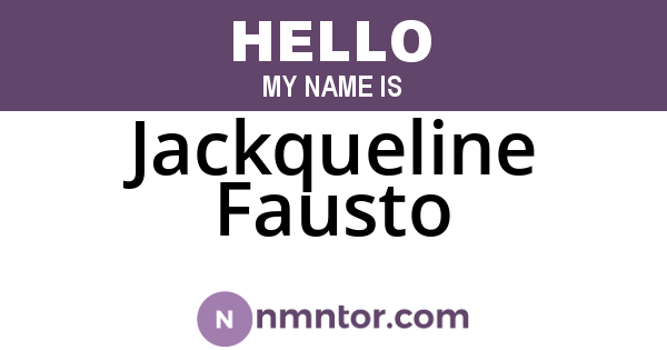 Jackqueline Fausto