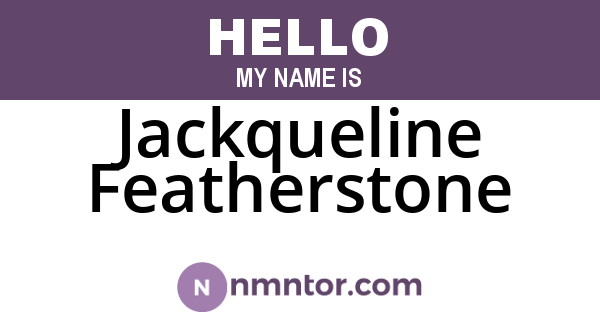 Jackqueline Featherstone