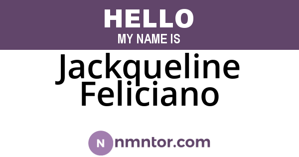 Jackqueline Feliciano