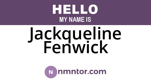 Jackqueline Fenwick
