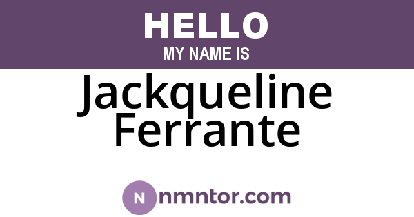 Jackqueline Ferrante