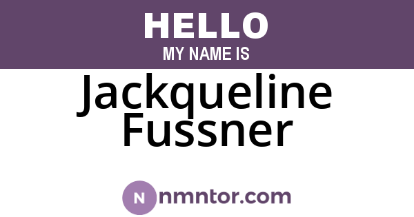 Jackqueline Fussner