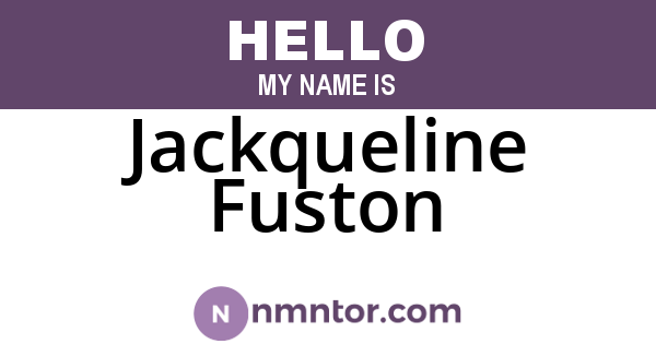 Jackqueline Fuston