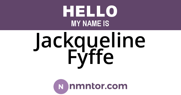 Jackqueline Fyffe