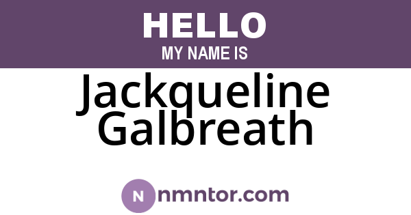 Jackqueline Galbreath