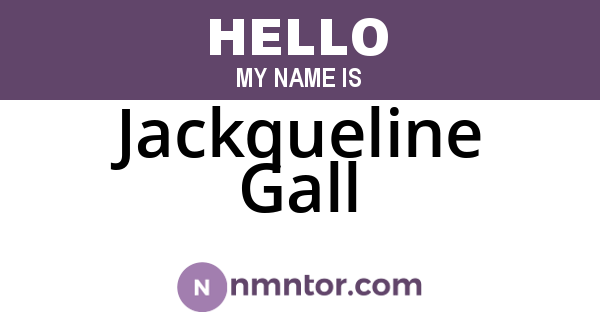 Jackqueline Gall