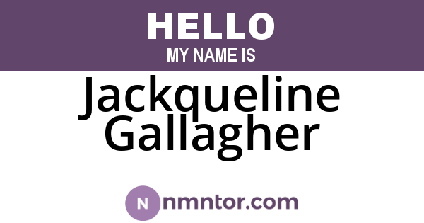 Jackqueline Gallagher