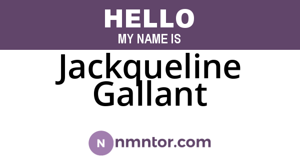 Jackqueline Gallant