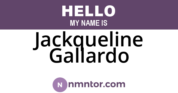 Jackqueline Gallardo