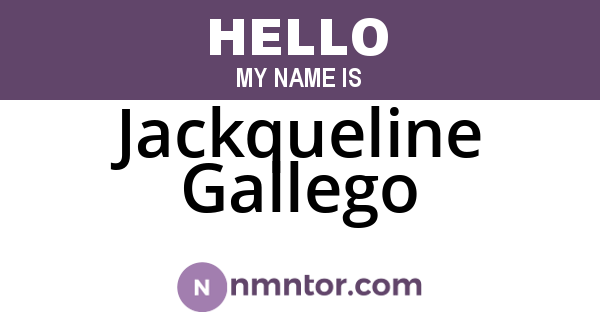 Jackqueline Gallego