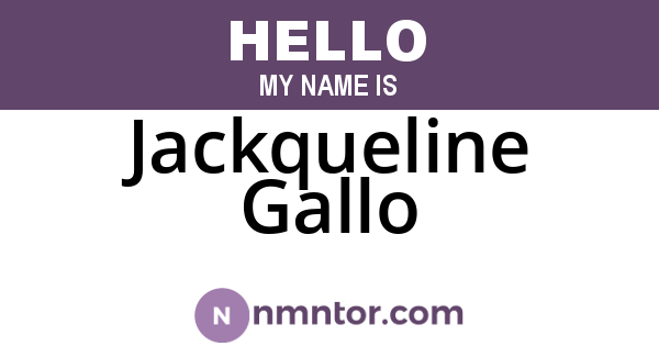 Jackqueline Gallo