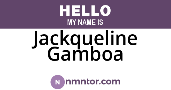 Jackqueline Gamboa