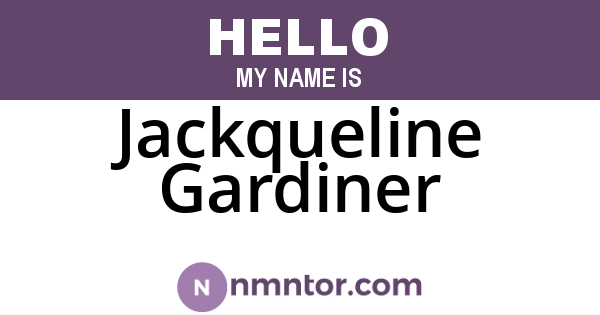 Jackqueline Gardiner