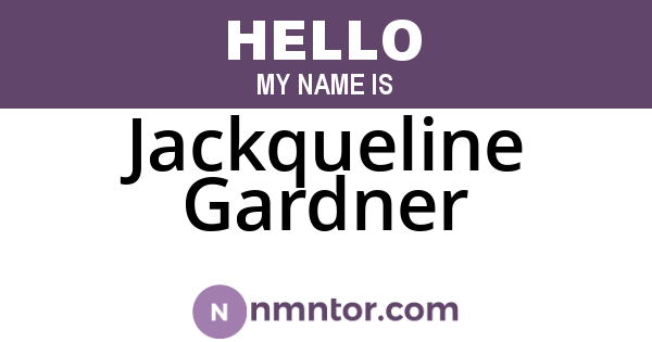 Jackqueline Gardner