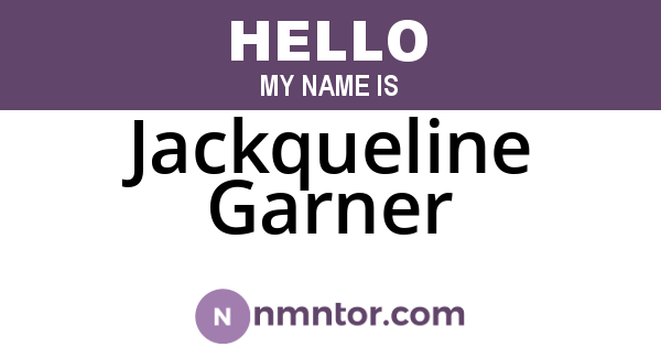Jackqueline Garner