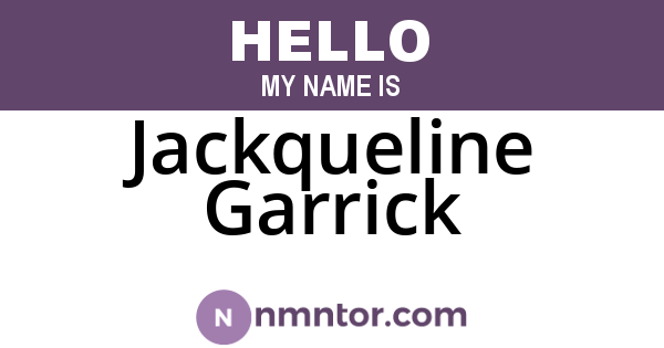 Jackqueline Garrick