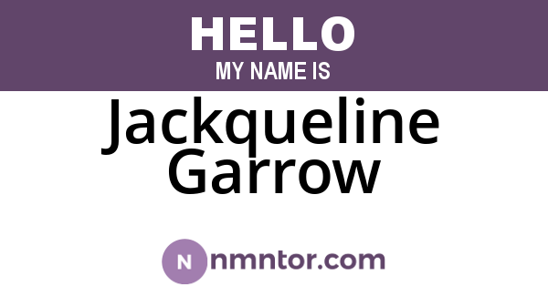 Jackqueline Garrow