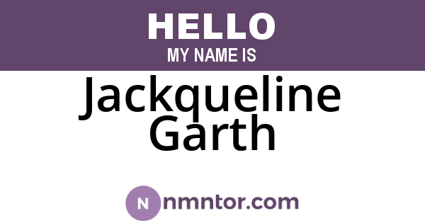 Jackqueline Garth