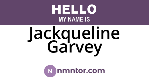 Jackqueline Garvey