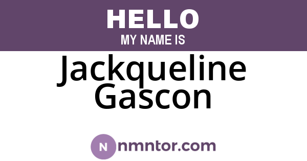 Jackqueline Gascon