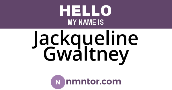 Jackqueline Gwaltney