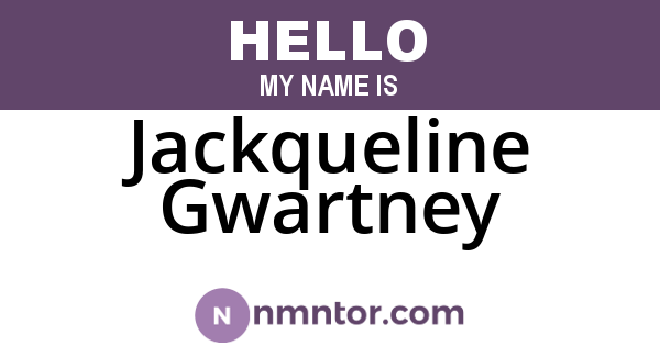 Jackqueline Gwartney