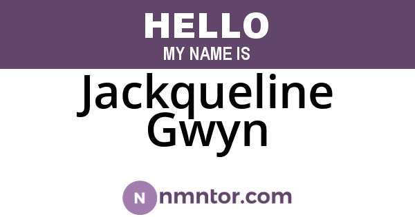 Jackqueline Gwyn