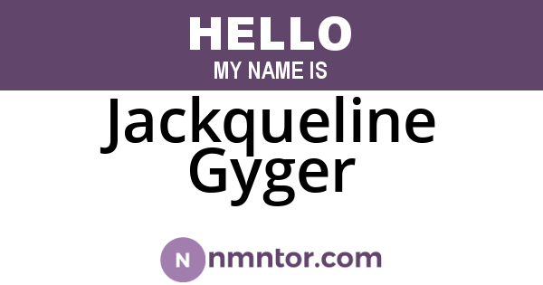 Jackqueline Gyger