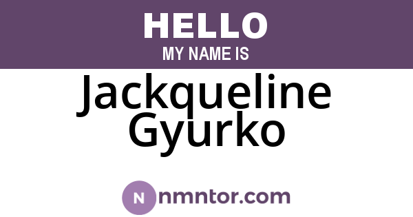 Jackqueline Gyurko