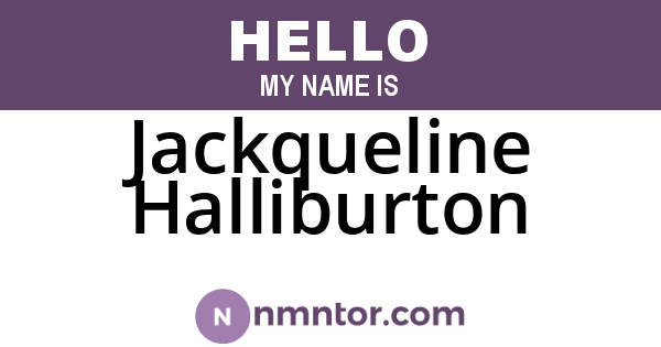 Jackqueline Halliburton