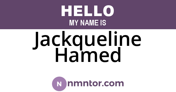 Jackqueline Hamed