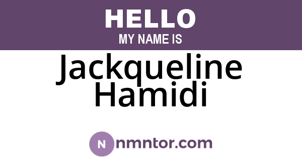 Jackqueline Hamidi