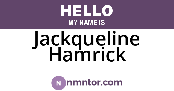 Jackqueline Hamrick