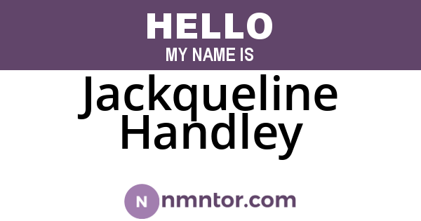 Jackqueline Handley