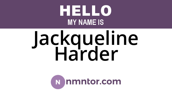 Jackqueline Harder