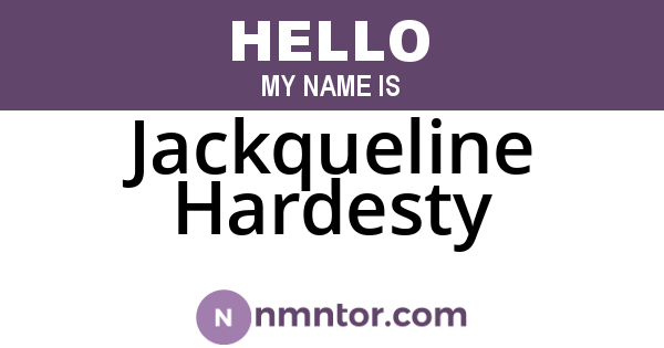 Jackqueline Hardesty