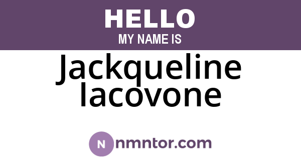 Jackqueline Iacovone
