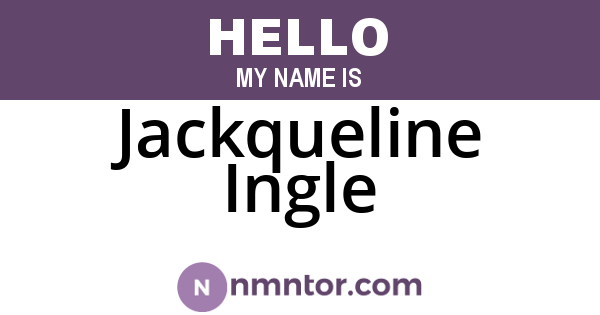 Jackqueline Ingle
