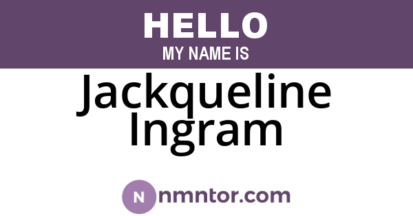 Jackqueline Ingram