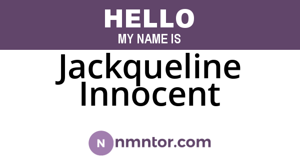 Jackqueline Innocent